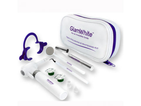 GLAMWHITE dantų poliravimo ir balinimo rinkinys namų sąlygomis